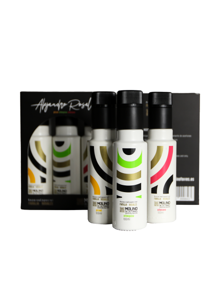 3 botellas de 100ml PICUAL, ARBEQUINA Y ARBOSANA