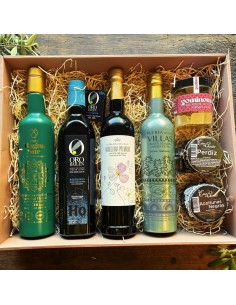 Estuches Regalo 4 Botellas de AOVE Premium + Surtido Gourmet