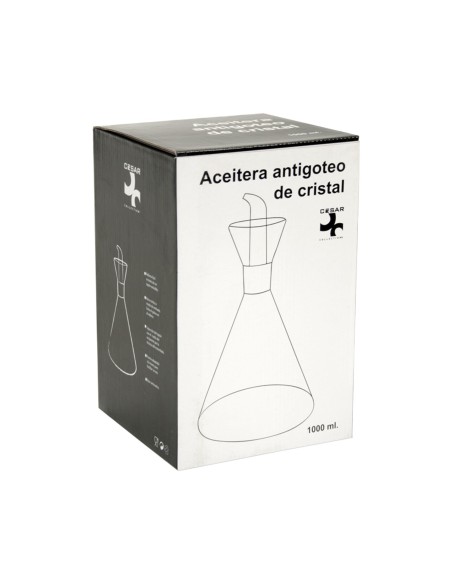 Aceitera Cristal Cónica 1l