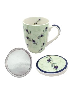 MUG ACEITUNAS CON CAJA REGALO DE PORCELANA