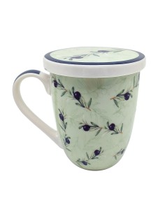 MUG ACEITUNAS CON CAJA REGALO DE PORCELANA 2