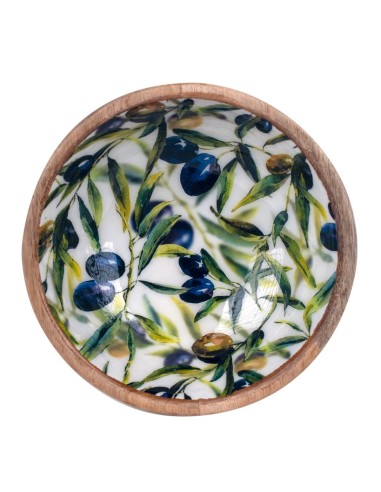 25185 CUENCO ACEITUNAS MEDIANO HONDO DE MADERA