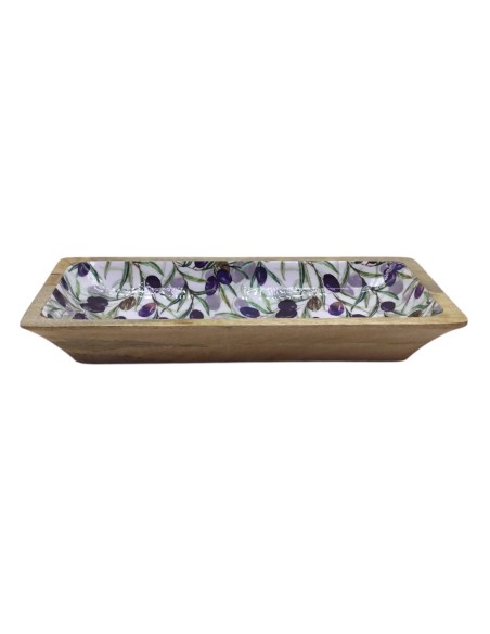 Bandeja Honda Aceitunas de madera - Decoración Rústica