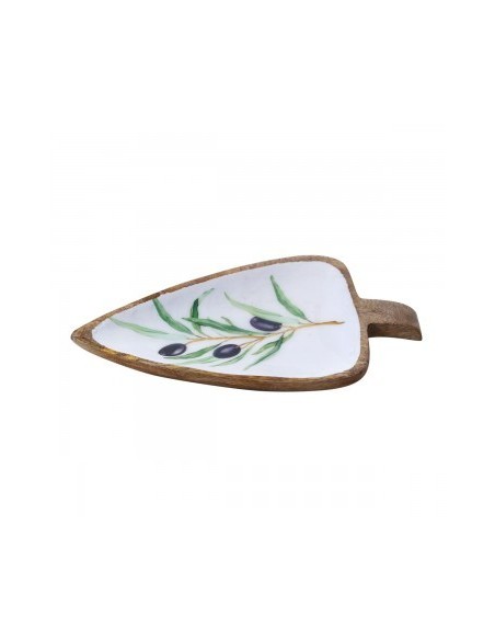 Bandeja Hojas Aceitunas - Decoración Rústica