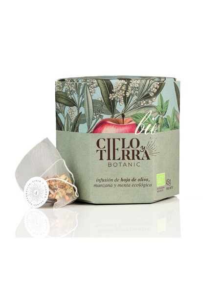 Infusión de Hoja de Olivo, manzana y menta ecológica