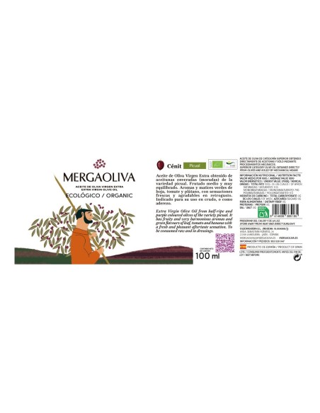 Aceite de Oliva Mergaoliva Ecológico 100ml - Regalos para bodas