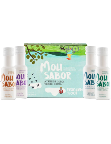 MOLISABOR Kit de Cata 4 botellas de 100 ml - Aceite de Oliva