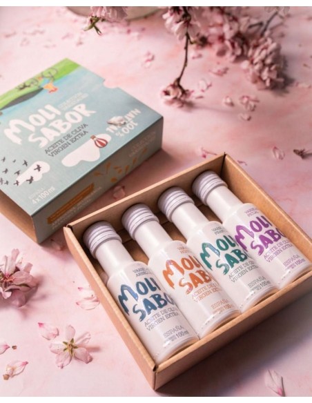 MOLISABOR Kit de Cata 4 botellas de 100 ml - Aceite de Oliva