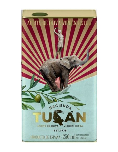 Lata AOVE Hacienda Tucán Arbequina 250ml - Aceite Tucán