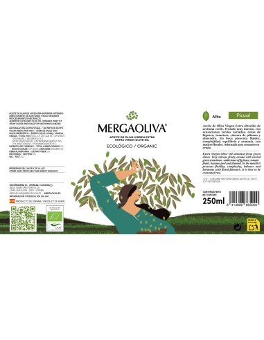Mergaoliva Picual ALBA ECOLÓGICO Lata 250ml - AOVE